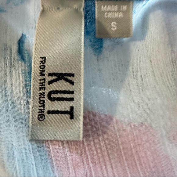Kut from the Kloth Blue and Pink Blouse - Picture 3 of 4